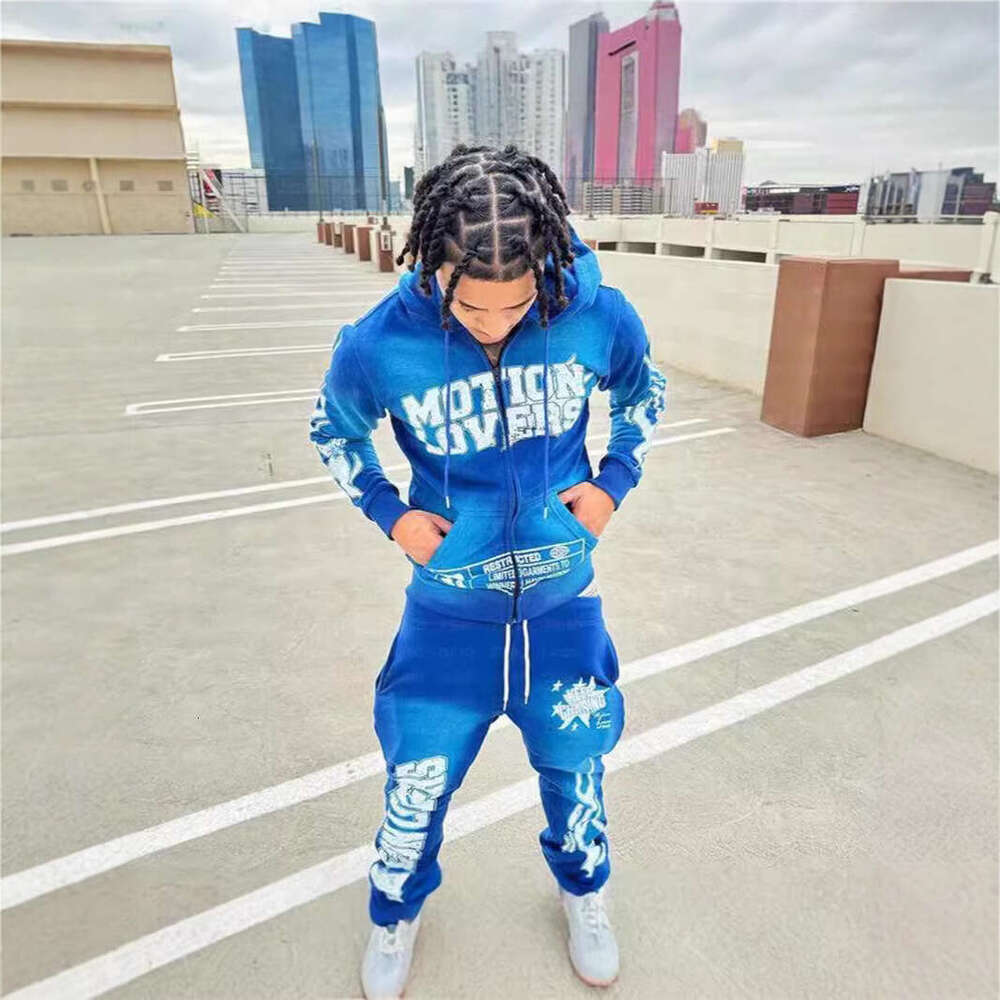 Y2K Personalized Street Hip Hop Punk Style Washed Fabric Letter Printed Hoodie