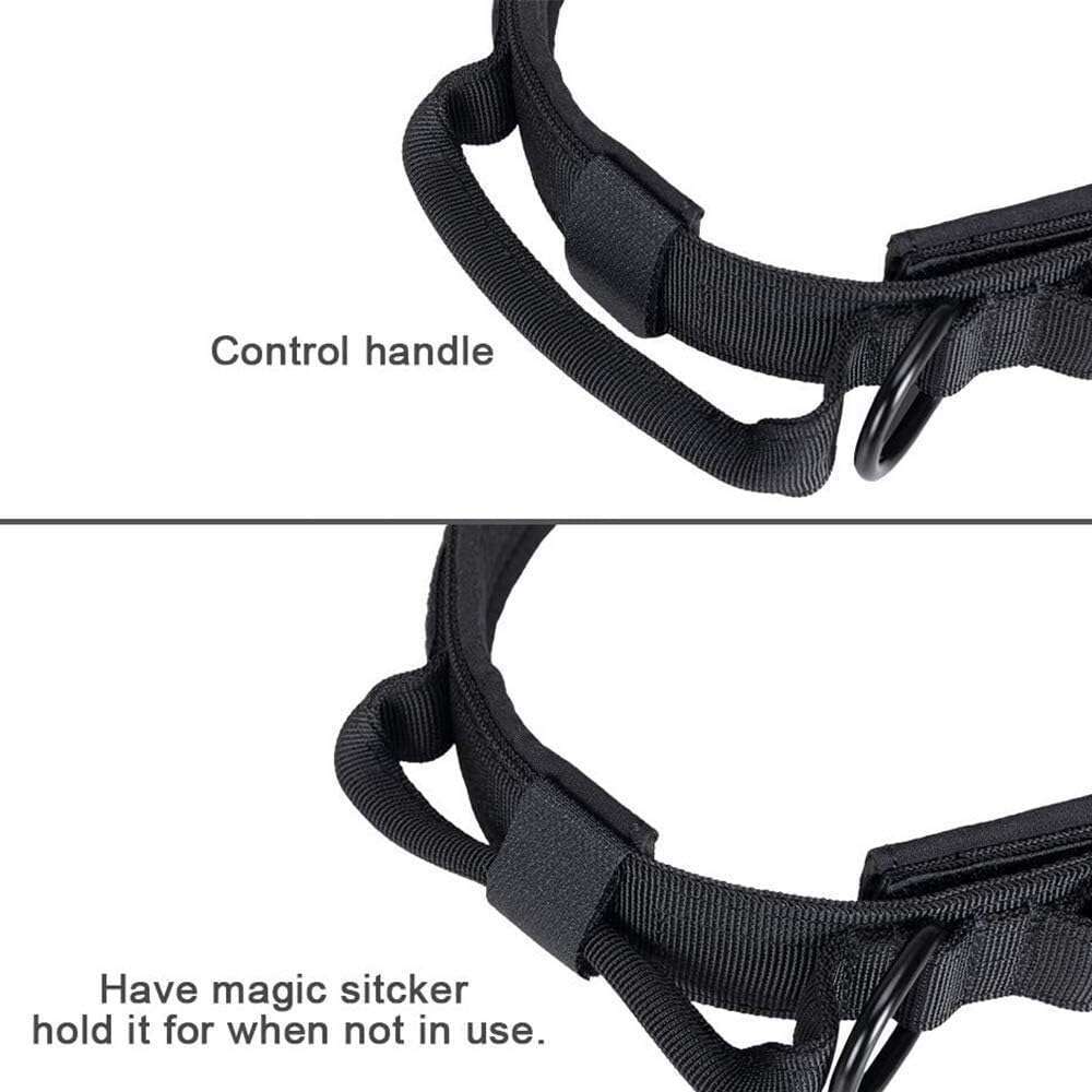 DHPET Tactical Dog Collar Adjustable Military Training Nylon Dog Collar with Control Handle and Heavy Metal Buckle for Medium and Large Dogs