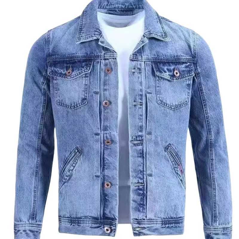 Spring Autumn Mens Retro Denim Jacket High Street Fashion Handsome Cargo Jacket Male Casual Outerwear Versatile Loose Top X250113