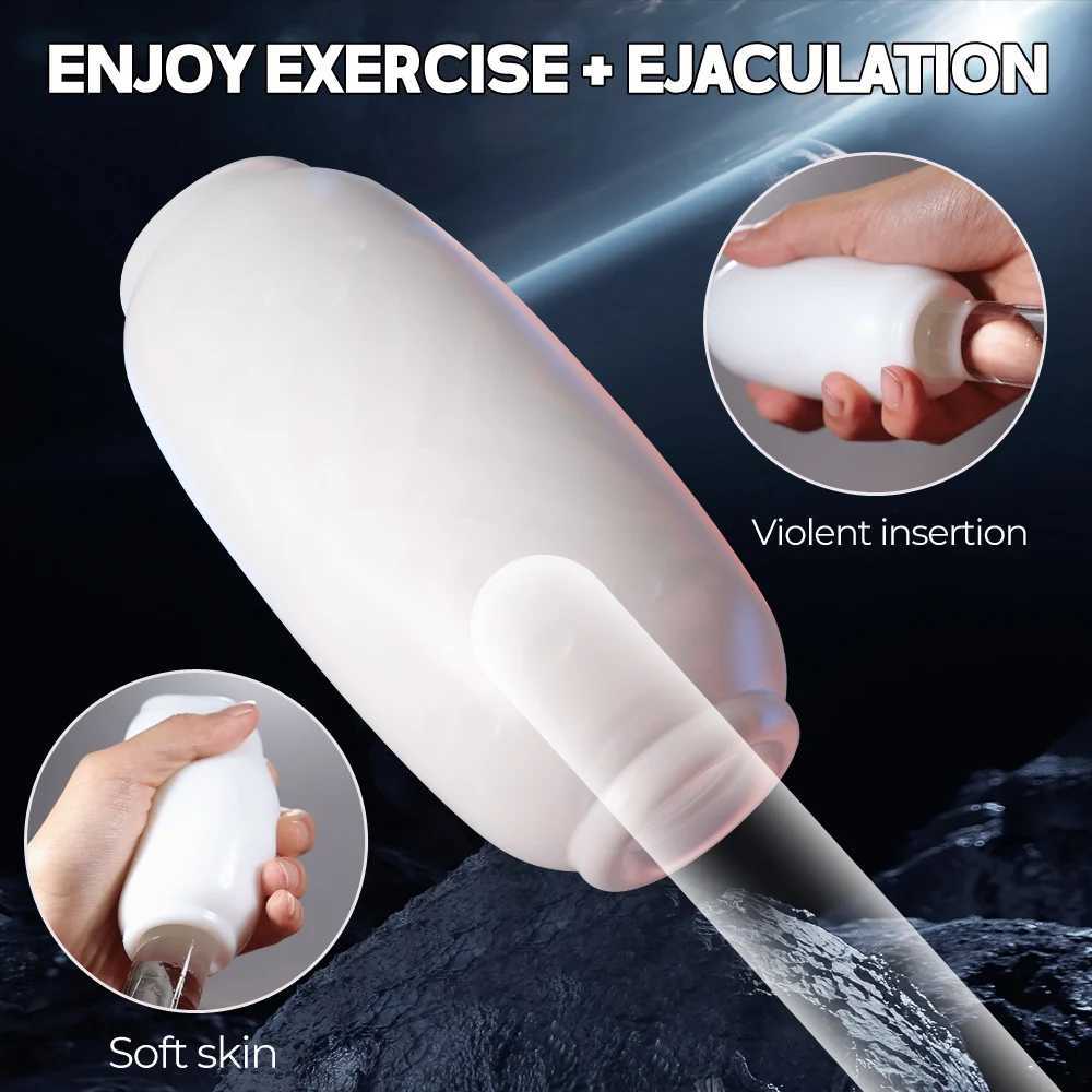Transparent Masturbation for Men Pleasent Aircraft Cup Device Soft Pocket Vaginal Sleeve Training Adult Sex Toys for MaleXJ250113