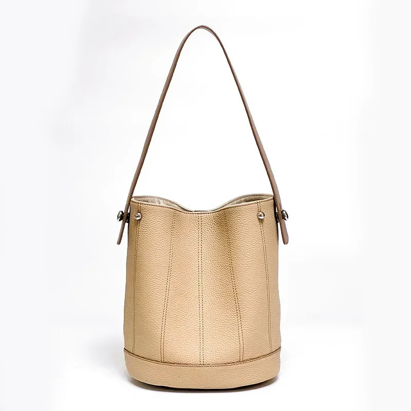 Bucket Shoulder Bags For Women Female Designers Trend Large Capacity Genuine Leather Crossbody Bag Handbags And Purses