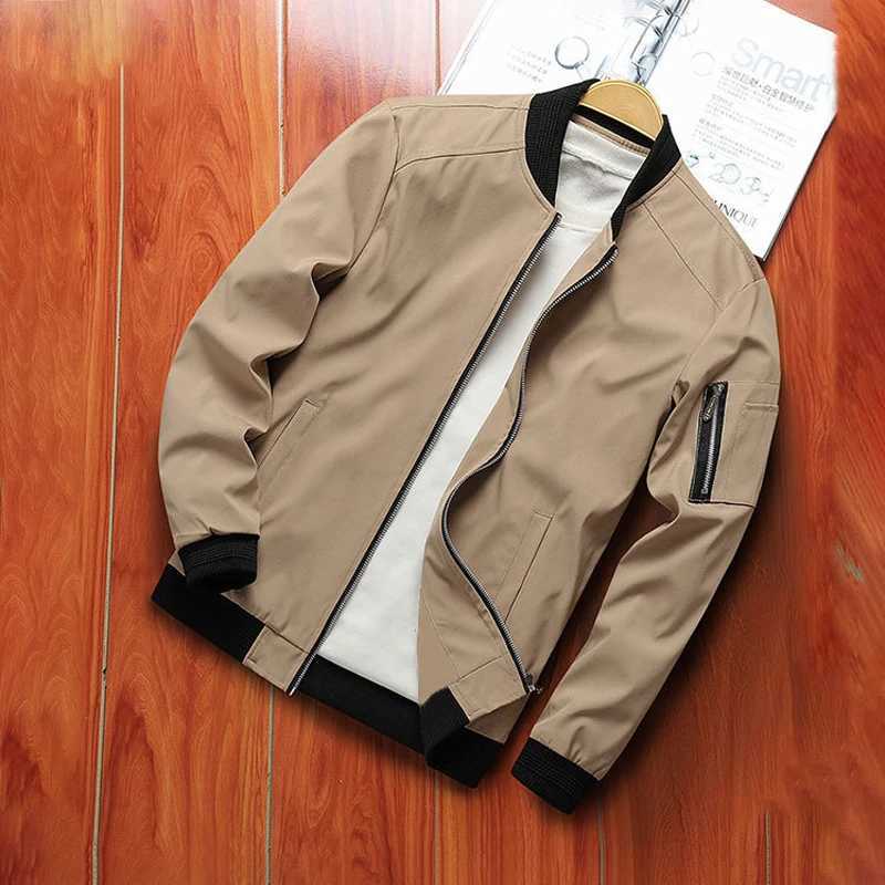 M-4XL Mens Jacket Autumn Thin Long Sleeve Baseball Uniform Windproof Cycling Jacket Solid Zipper Casual Jacket X250113