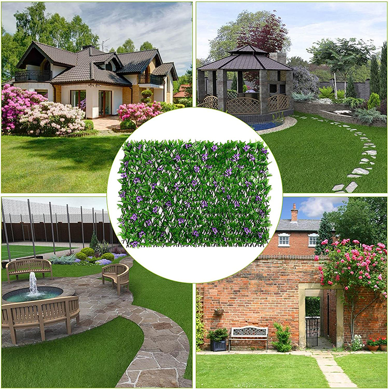 Simulated Expanding Fence Leaf Wooden Fence Telescopic Fake Plant Balcony Privacy Screen Garden Supplies Trellis Home Decor