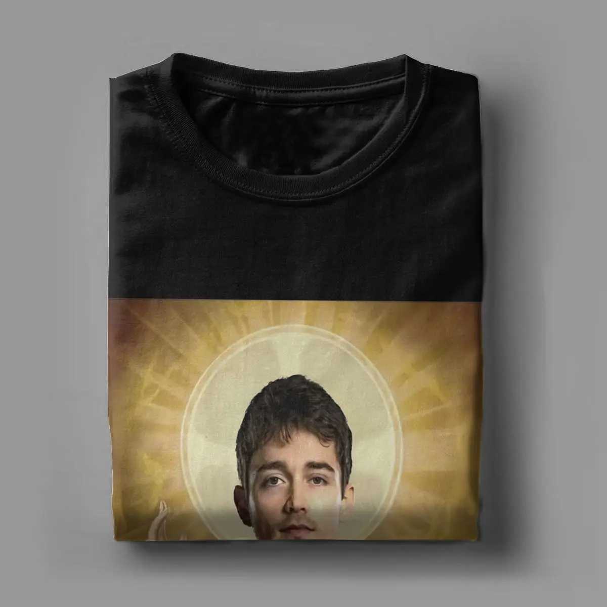 Charles Leclerc Jesus T Shirts Mens 100% Cotton Funny T-Shirt Round Neck Tee Shirt Short Sleeve Tops Birthday Gift X2501131