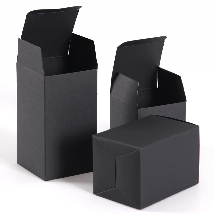 50Pcs Kraft Paper Box Square White Cardboard Box DIY Gift Box For Soap Cookies Jewelry Gift Packaging Candy Cookies Cake Baking 250106