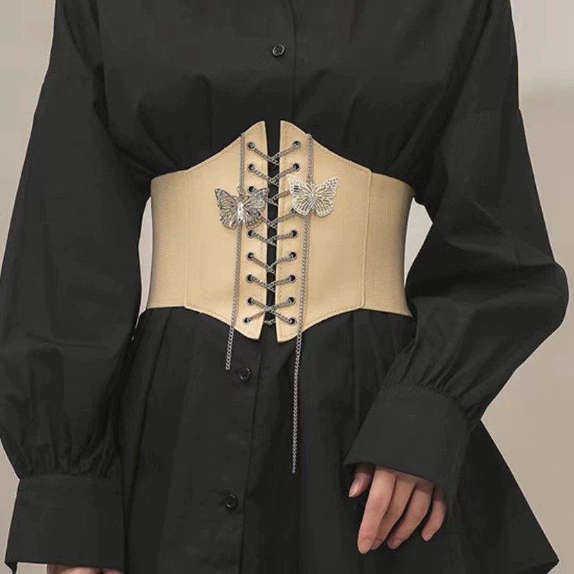 Fashion in Europe and the United States wind single circle summer love interest straps butterfly accessories extra-wide girdle waist wide waist seal d
