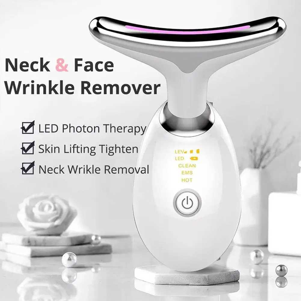 Neck Face Lifter EMS Neck Face Lifting Massager Skin Tighten Beauty Device LED Photon Therapy Anti Wrinkle Double Chin RemoverXJ250113
