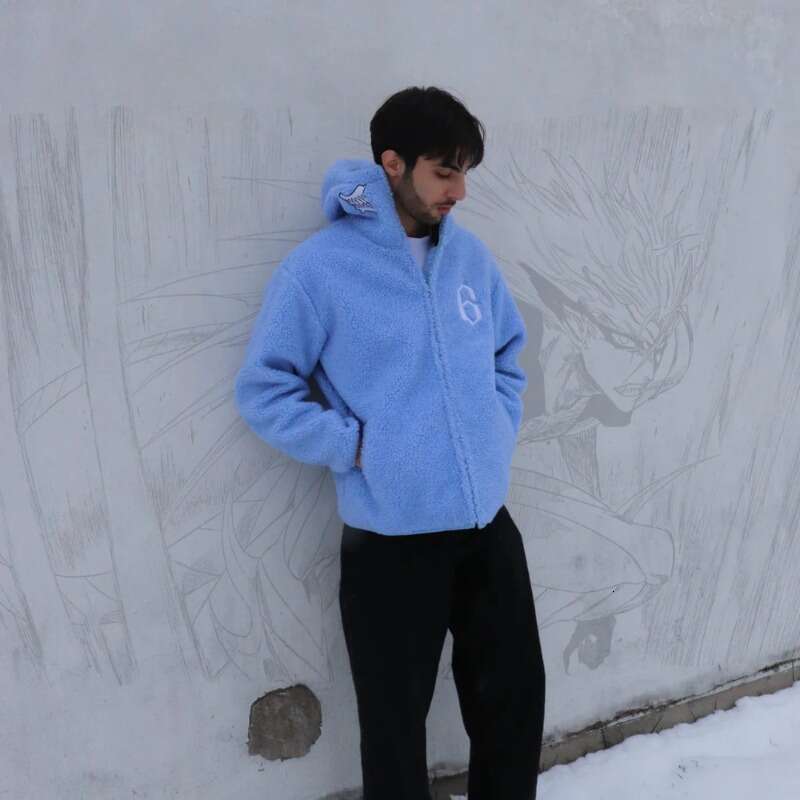 Couple's Y2K High Street Loose Warm Hoodie cardigan for Autumn and Winter Cold Protection