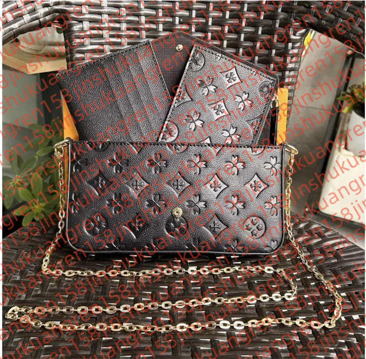 2025 Genuine Designers Bags 3pcs/set accessories women Crossbody Purse Messenger Handbags Flowers shoulder lady Leather with box M61276