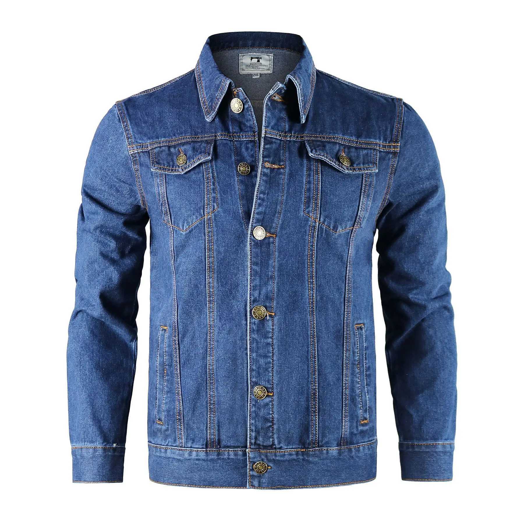 DIY Custom Denim Jacket Men Casual Lapel Single Breasted Jeans Jacket Men Autumn Mens Jackets coat X250113