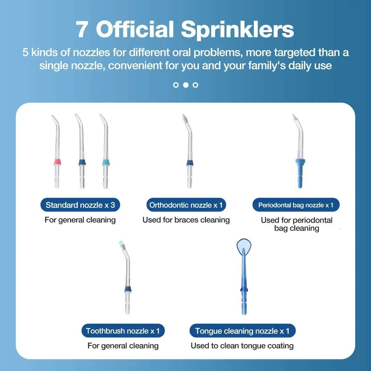 Irrigator FC188G 7 Pcs Jet Tips Water Electric Cleaner 1000ml Hygiene Dental sser For Oral