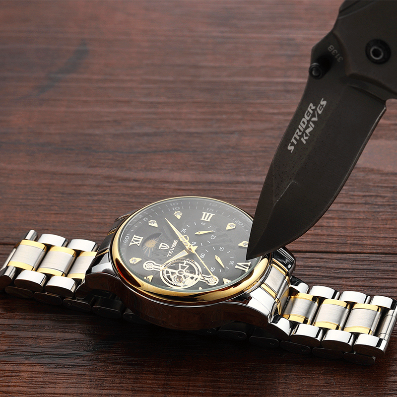 TEVISE Designer Watch Stainless Steel Strap Business Waterproof Automatic Mechanical Mens Watch T053-820-001