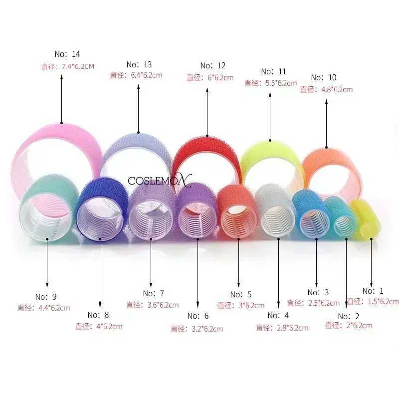 6 pieces/set of self grasping curling iron no harm to hair natural curling no hot bangs self-adhesive curling product styling tool W250113