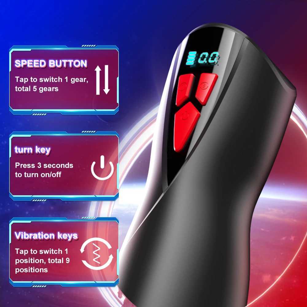 Automatic Male Masturbation Cup Telesic Heated Vibration Penis Oral Mane Suction Blowjob Vagina Masturbator Adult Sex ToysXJ250113