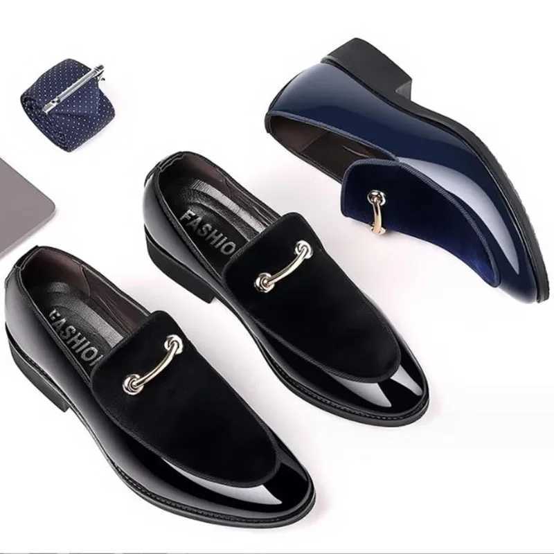 Mens Luxury Business Oxford Leather Shoes for Men Breathable Patent Leather Formal Shoes big Size Man Office Wedding Flats MaleXJ250113
