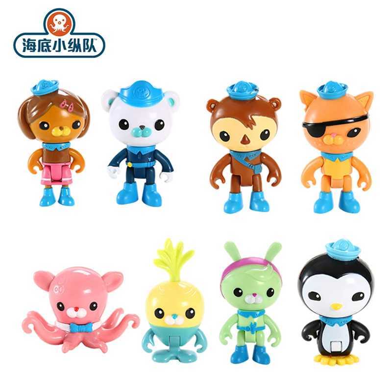 The Octonauts toy set childrens toys Barnacles Kwazii Peso Penguin Shellington Dashi Inkling anime action figure childrens toy W250114