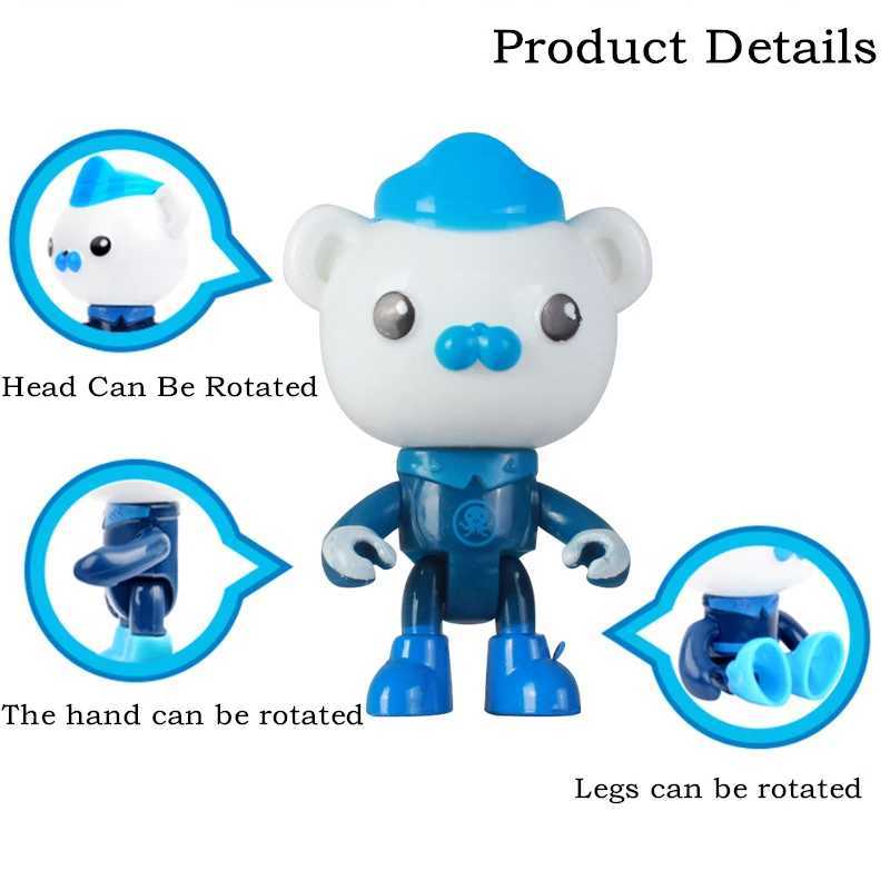 The Octonauts toy set childrens toys Barnacles Kwazii Peso Penguin Shellington Dashi Inkling anime action figure childrens toy W250114