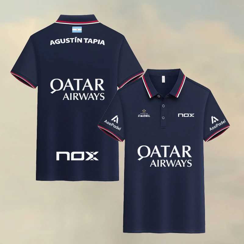 Padel Sports Elements Mens and Womens Breathable Business T-shirts Summer Comfortable Casual Short Sleeve Fashion Polo Shirt W250114