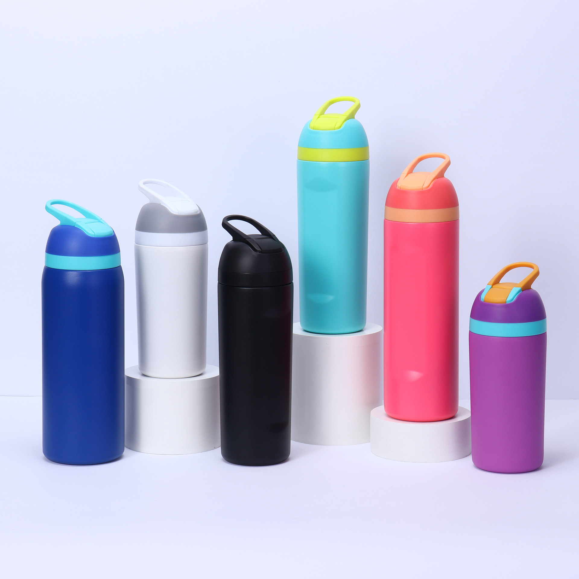 16 oz 19 oz 24 oz 32 oz Insulated Stainless Steel Water Bottle Handheld Fruit Cup With Straw Thermos Cup Vacuum Flasks Car Water Bottle For Sports Tra
