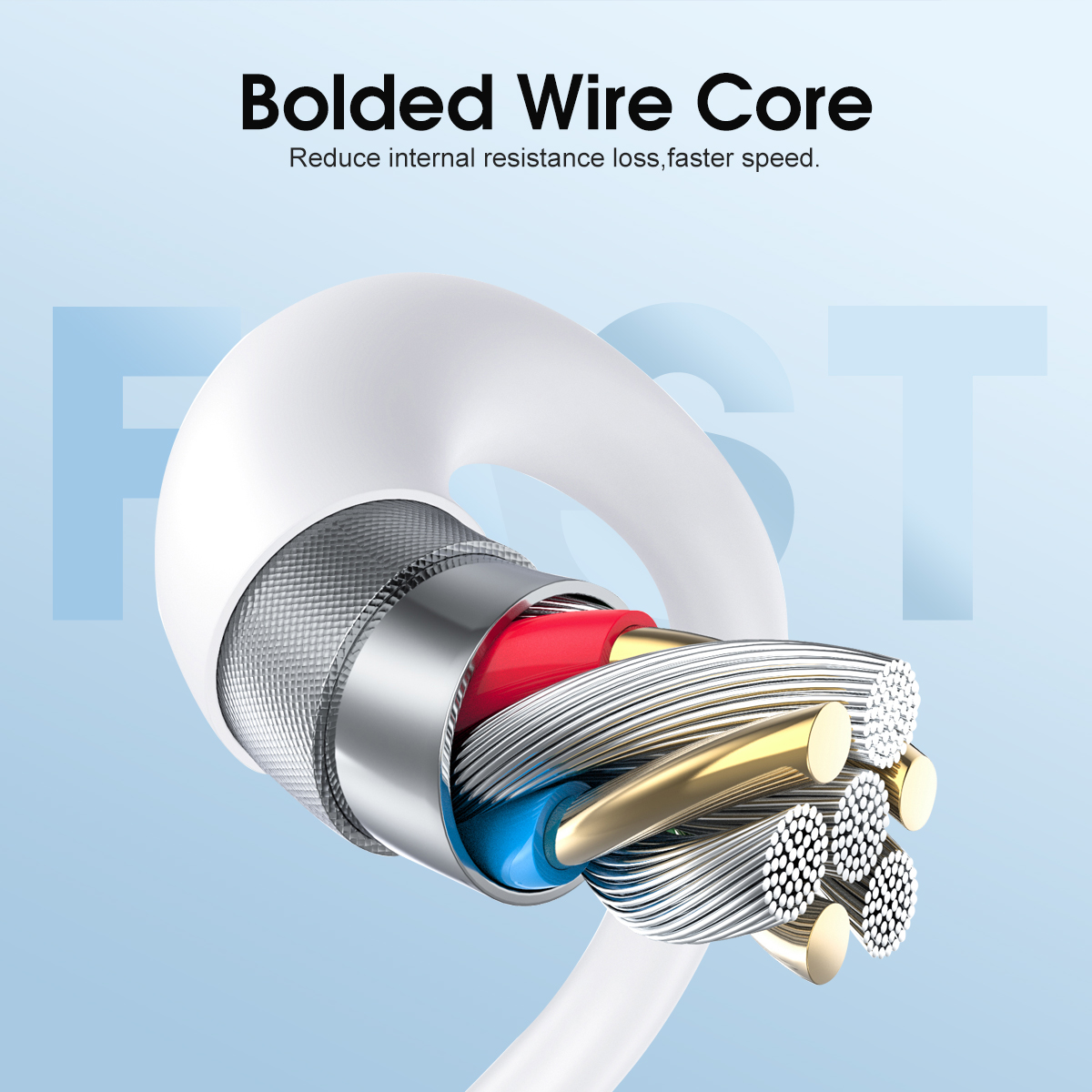 USA STOCK ESEEKGO L-6CW 3.3FT Type-C To Type-C TPE Soft Data Cable With Retail Package ship in 2 days Fast charging