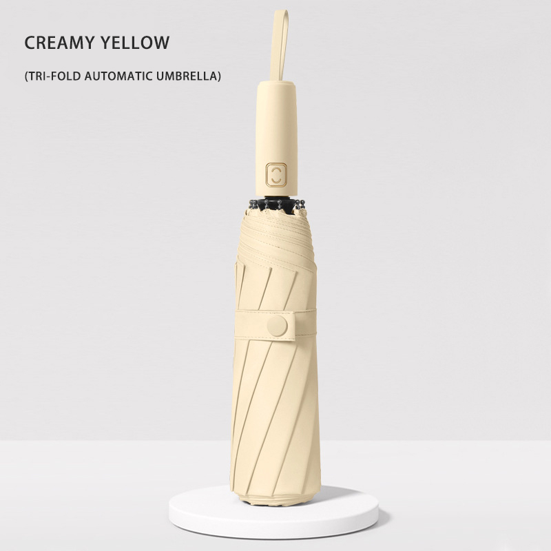 Bulk Orderable Double-Purpose Auto Foldable Umbrellas with Anti-UV Feature and Personalized Silicon Grip