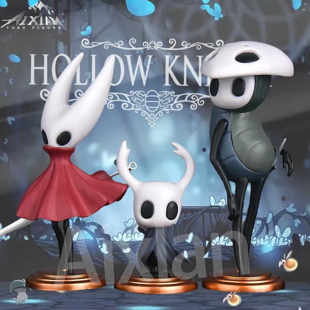3pcs/set Hollow Knight Toys Anime Game Figure The Knight Action Figure Hornet/Quirrel Figurine Collectible Model Doll with Box W250114