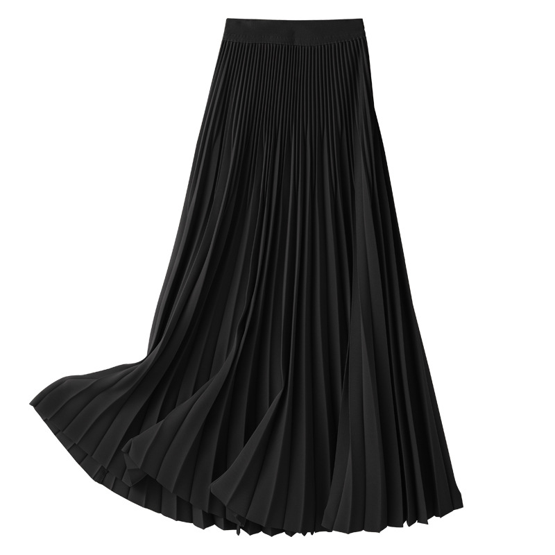 XX7130 Spring and summer heavy pleated skirt for women high waist slim large size skirt versatile pleats