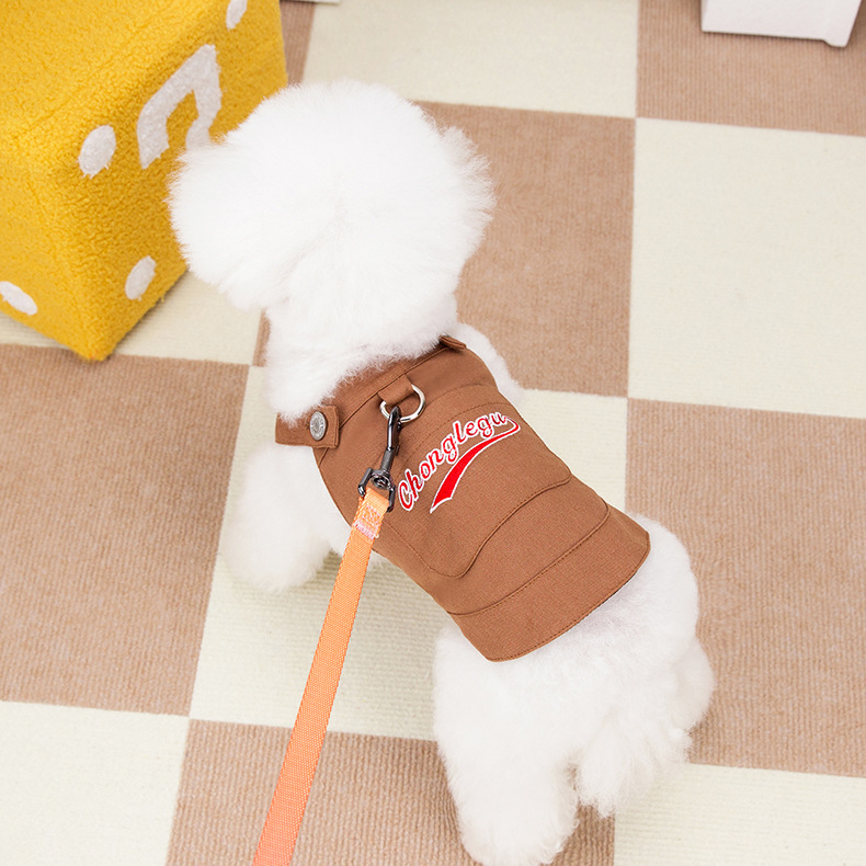 2025 Wholesale pet Teddy Bear small dog clothing hot Spring/Summer Denim T-shirt for dogs and cats