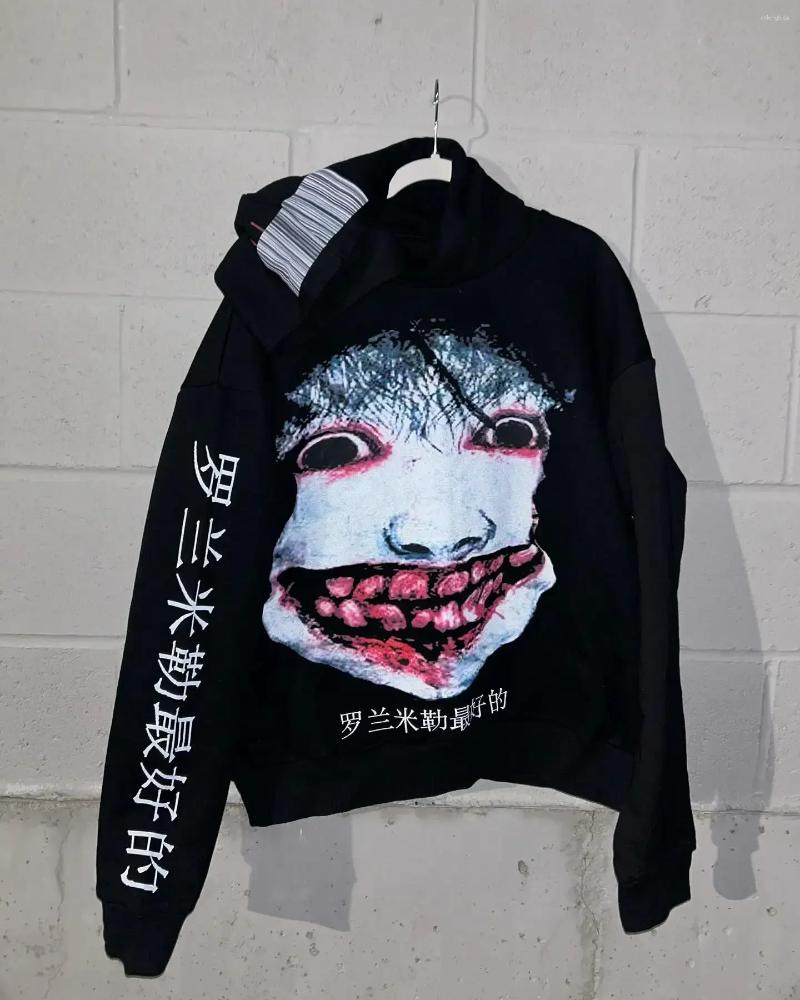 Women's Hoodies Harajuku Drolandmiller Hip Hop Goth Women Gothic Punk Streetwear Tops Grunge Sweatshirt Oversized Hoodie Clothes