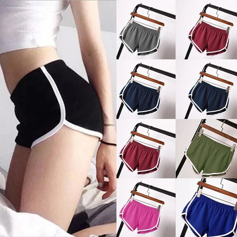 Sports Short Summer 2024 Candy Color Anti Emptied Skinny Shorts Casual Lady Elastic Waist Beach Correndo Pants 250107