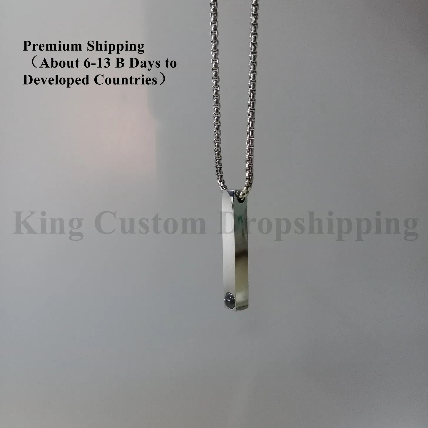 Original Projection Bar Necklace Rectangle Custom Po Pendants for Men and Women Commemorative Gifts Christmas Day 250107