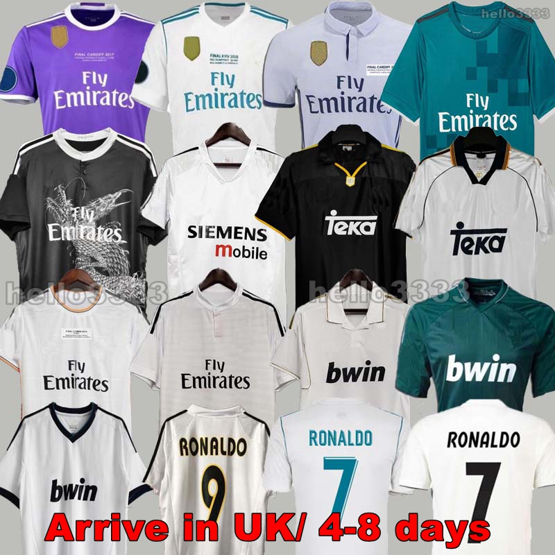 Real 16 MADRIds Retro Soccer Jersey long sleeve Football t shirts GUTI Ramos SEEDORF CARLOS 13 14 15 16 17 18 RONALDO ZIDANE RAUL 94 96 97 98 99 00 01 02 03 04 05 06 07 08 KAKA