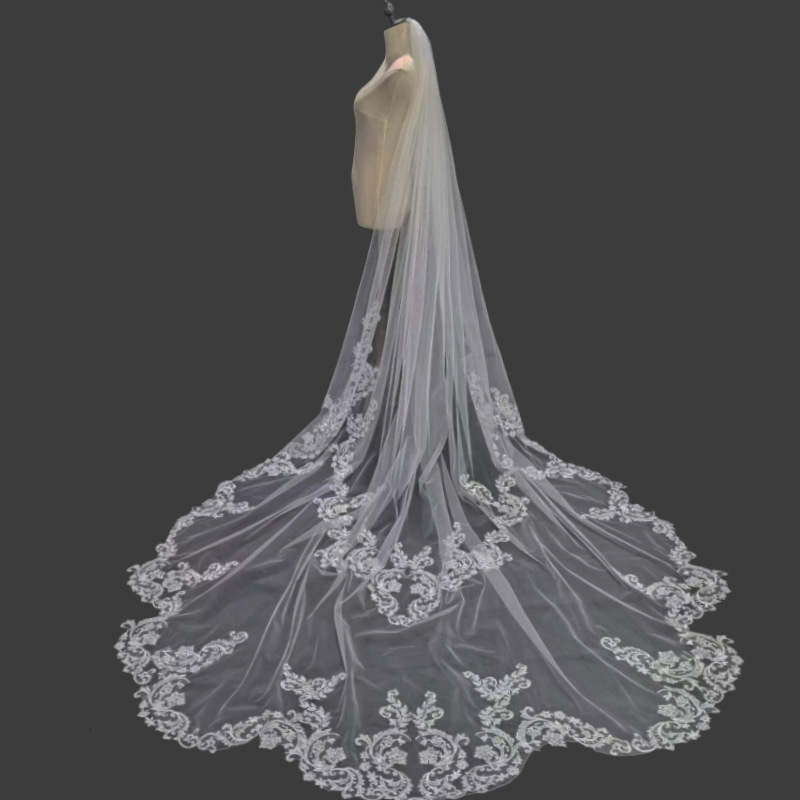 New Headcloth Tail 3-meter Headcloth Wedding Dress Accessories 5-meter Cathedral Headcloth