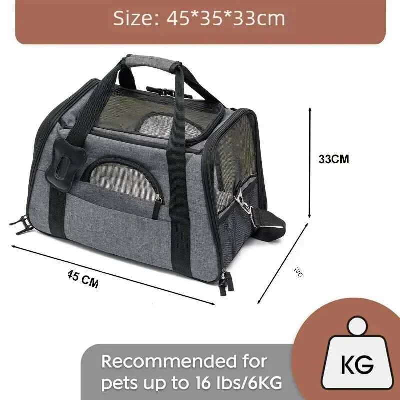 Foldable Portable Pet Transport Bag Soft Cat Carrier Dog Travel Backpack Pet AccessoriesXJ250113