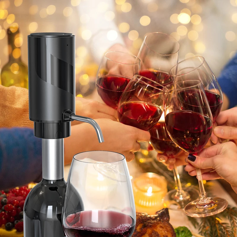 Rechargeable Electric Wine Aerator Dispenser Onetouch Automatic Decanter Intelligent Bar Accessories Tool 250106