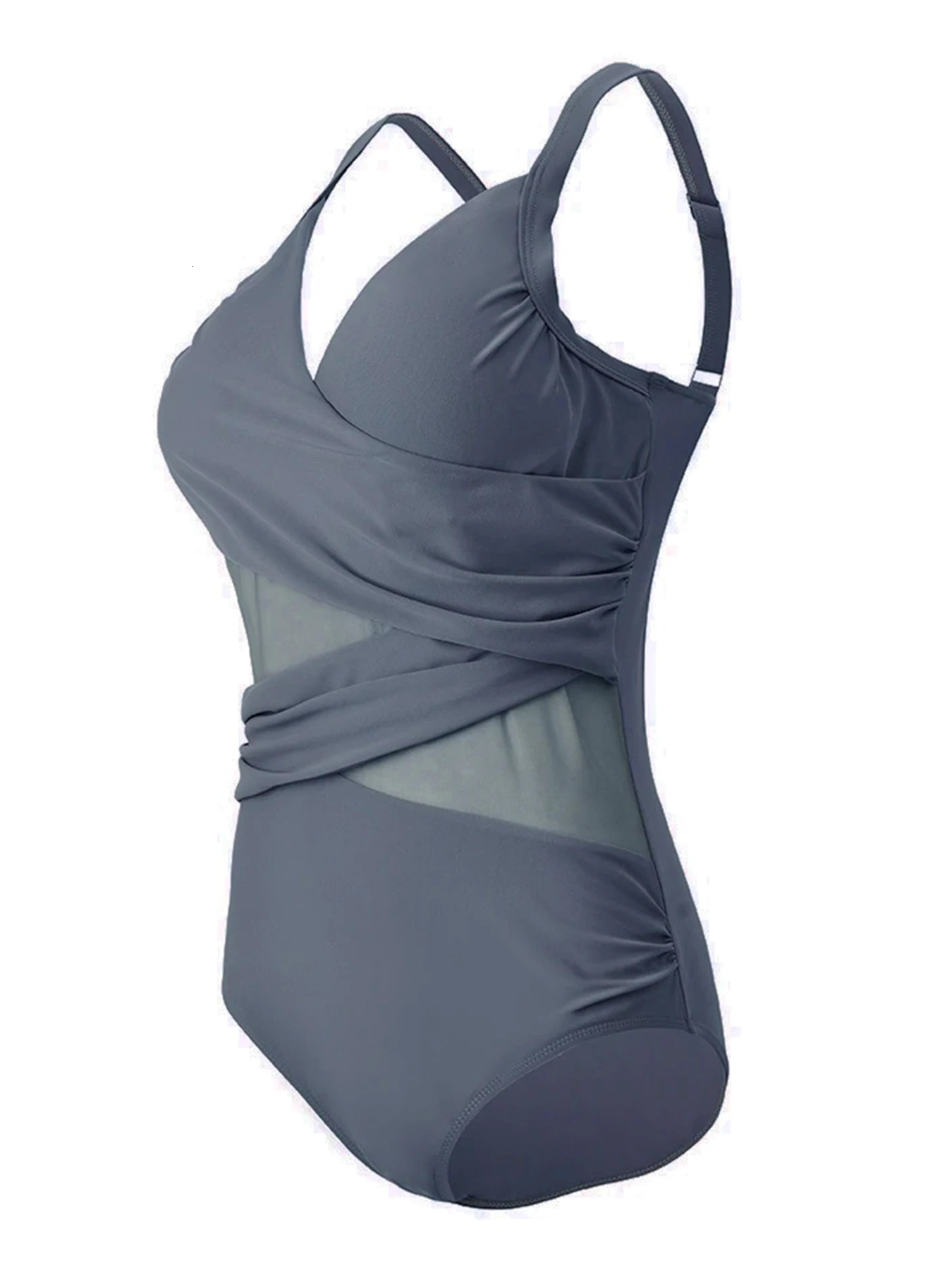 Plus Size Swimwear Women Sexy Mesh One Piece Swimsuit Female Large Size Bathing Suit Summer Beachwear Swimming Suit 4XL 250113