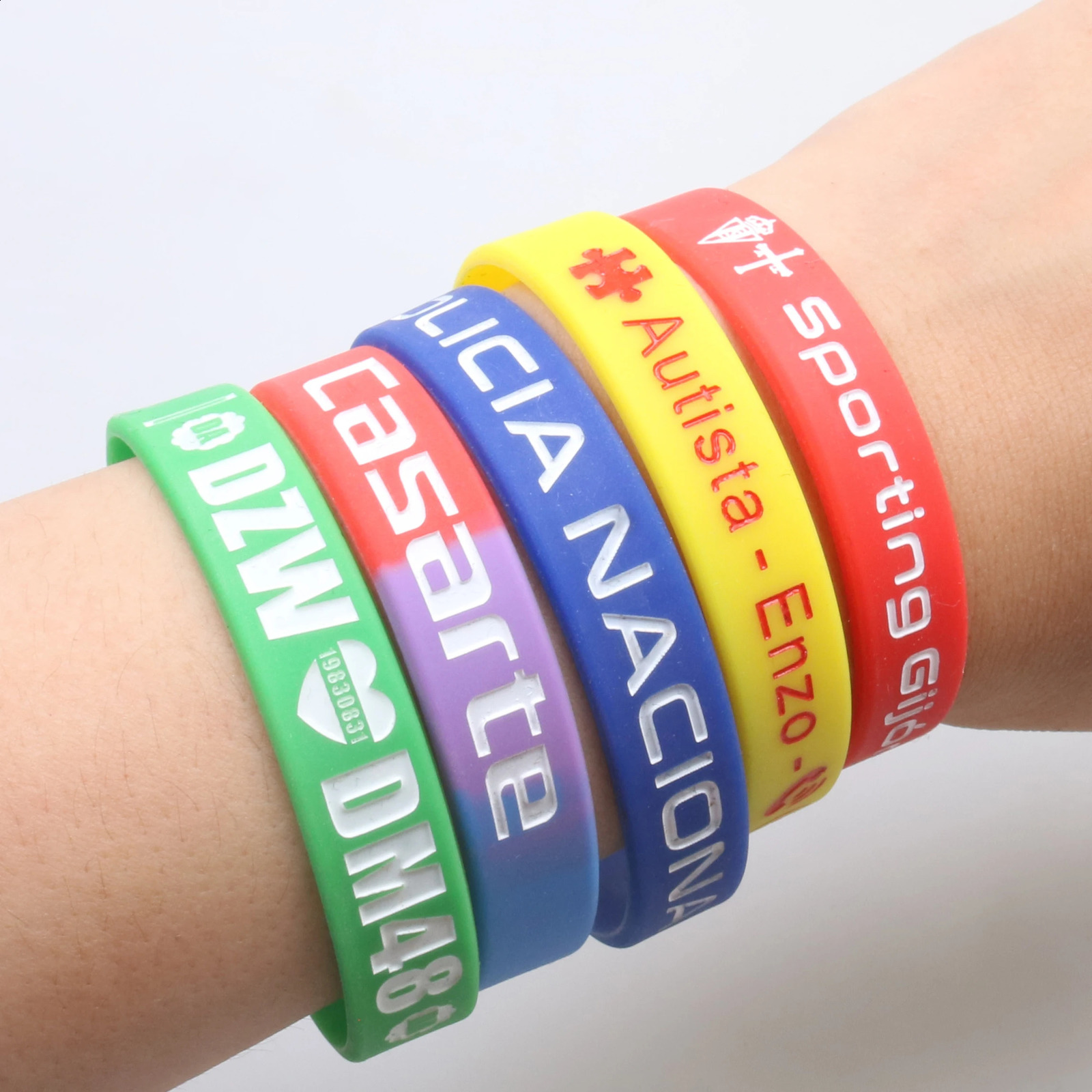 100pcs/50pc Silicone Customized Laser Technology Bracelets Fashion Custom Personalized Engrave Wristband For Party Events 250107