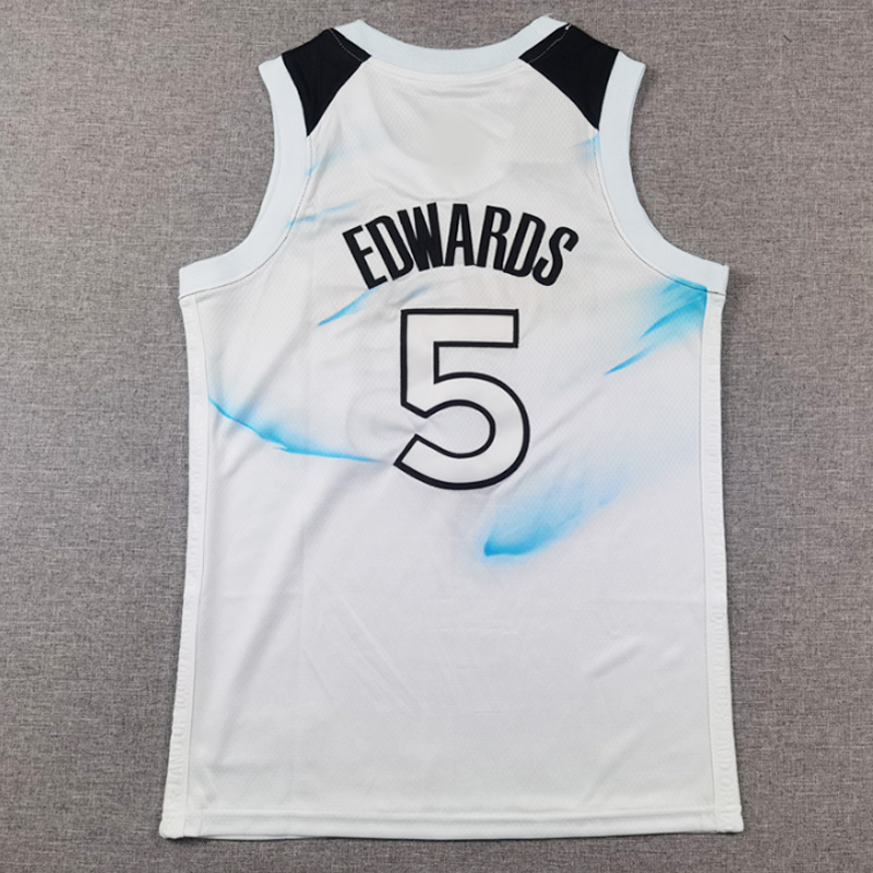 Stitched ant Anthony Edwards Jersey Basketball Jerseys Men Kids City vest Wear Youth adult children edition white
