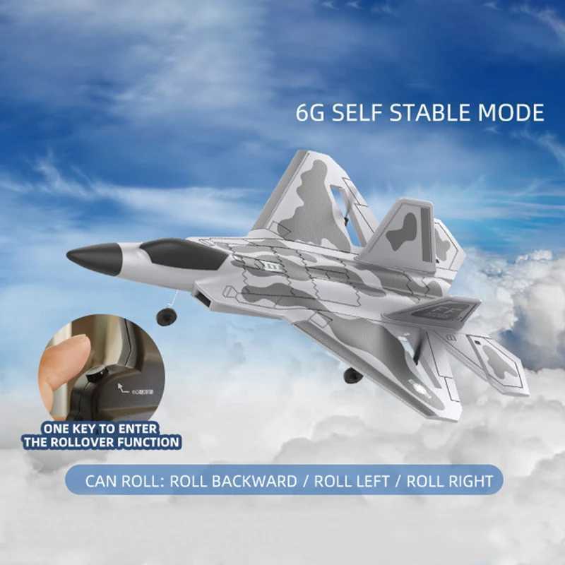 Bm22 rc f22 plane raptor 4ch Large Fighter Jet Fixed-wing Remote Control Foam Glider Electric Model Airplane Toys rc rtf X250114