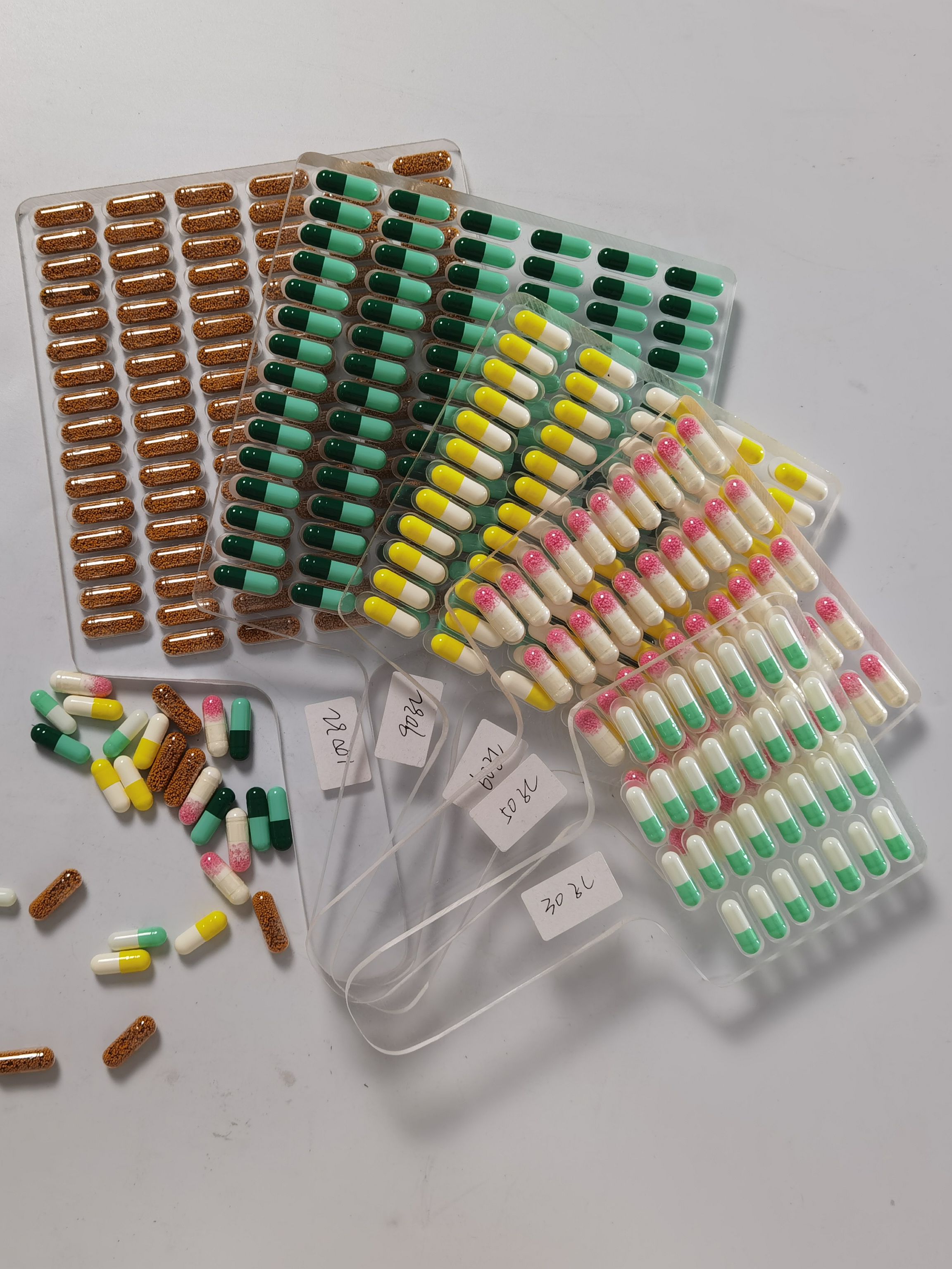 10 30 50 60 90 100 120 Holes Manual Capsule Counter Hand Pill Counting Board Tray Plate for size #0