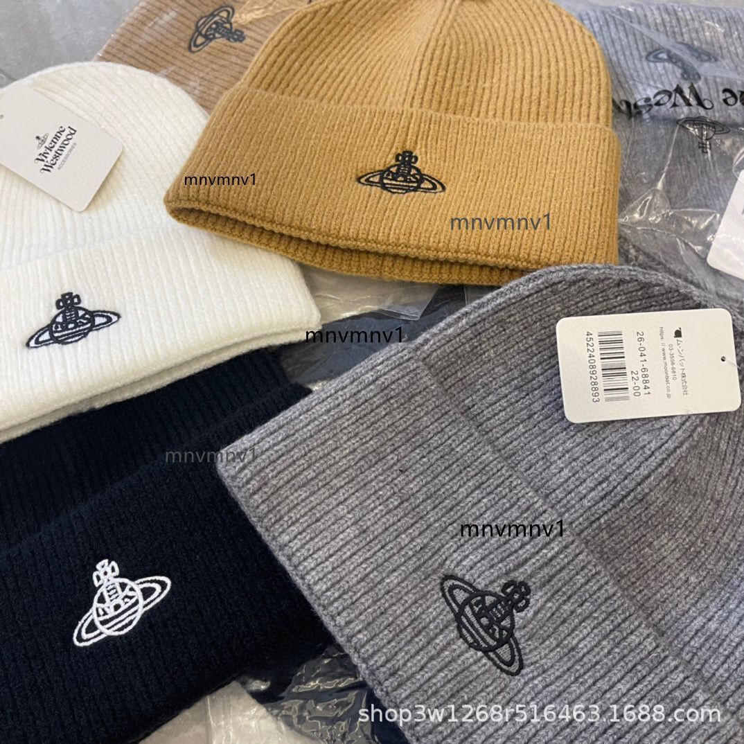 Designer Wests Woods Hat 2024 New Western Empress Dowager Autumnwinter Saturn with Wool Cold for Men and Women Coupl Vivinne Viviannes Viviennen vivene viviane I9WV