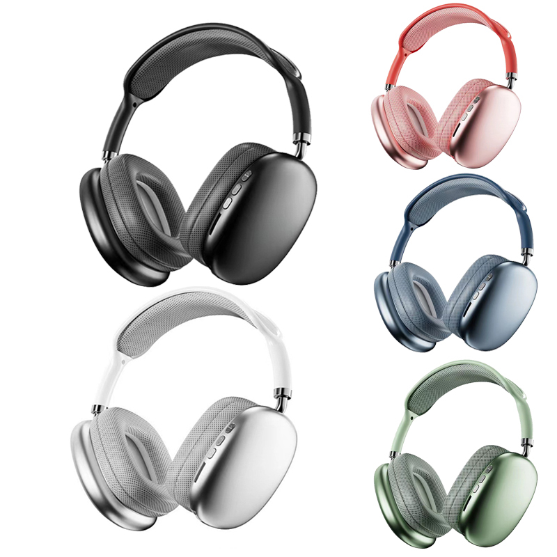 Écouteurs d'écouteurs Écouteurs de fil sans fil Bluetooth Bluetooth Hifi Hifi Super Bass Headset Chip B1 P9 Pro Max Headphone Purple with Box