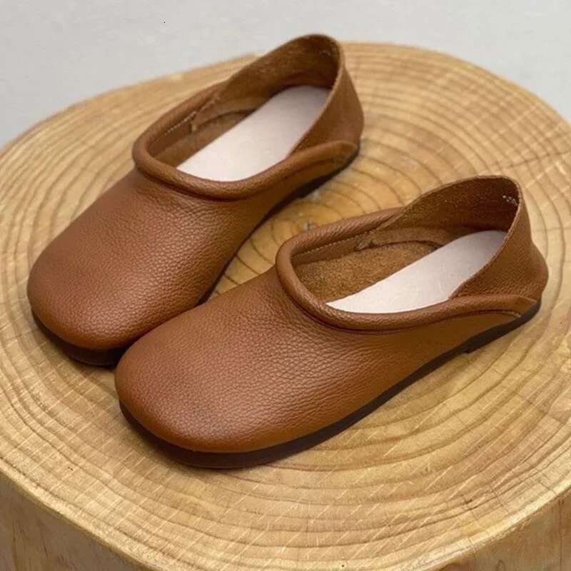 Flats Women Loafers Designer Leather Casual Autumn Soft Oxford Shoes 2024 New Trend Walking Cozy Chaussures Femme