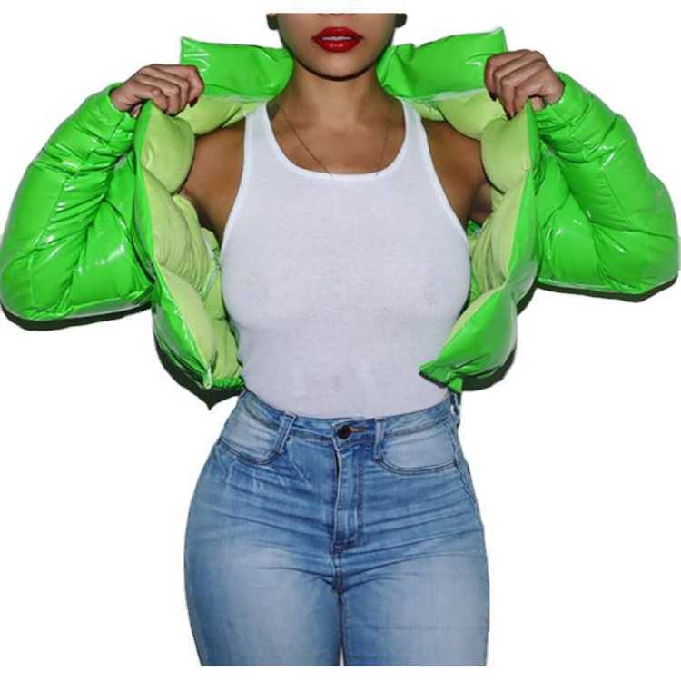 Women's Down Parkas Autumn And Winter Hot Style Cotton-padded Jacket In Europe And The Light Metal Brief Paragraph Women's Cotton Jacket Y25
