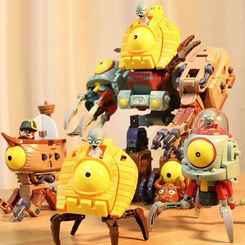 Plants vs. Zombies Robot Melon-counter Chomper Action Figure Model Set PVC Deformation Doll Toys for Kids Gift W250114