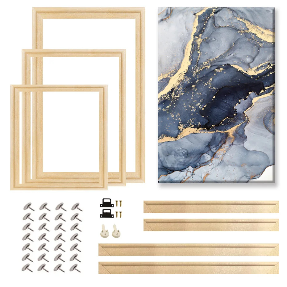 Wooden DIY Large Picture Frames Canvas Frame Stretcher Bars Diamond Oil Painting Poster Wall Art Living Room Home Decor H260306