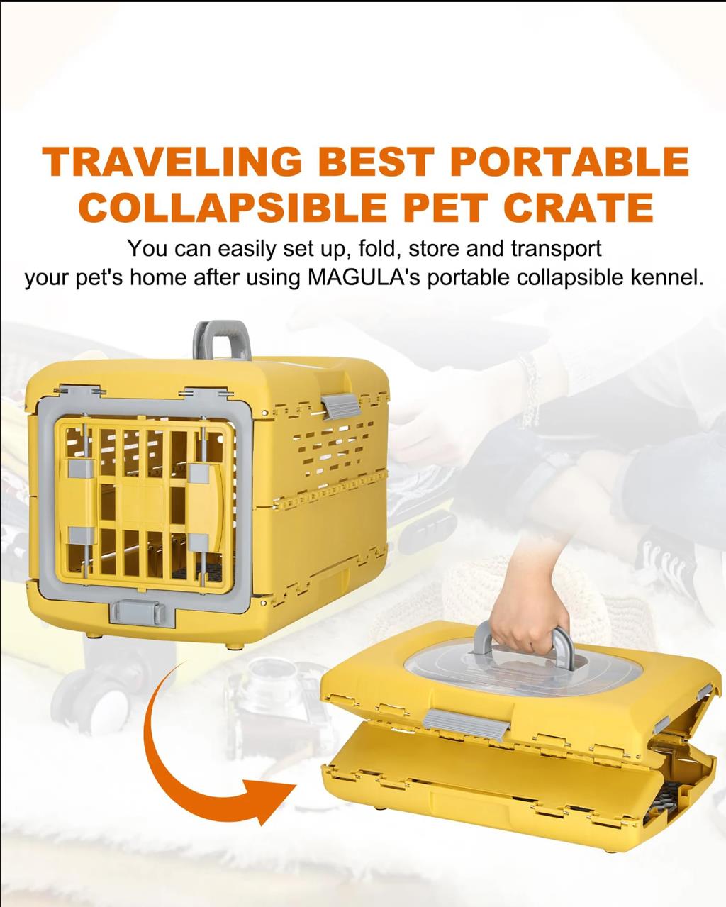 Pet Outdoor Folding Air Crate Pet Outdoor Crate Folding Portable Cat Car Bag Dog Outdoor Carrying Crate New Pet Crate