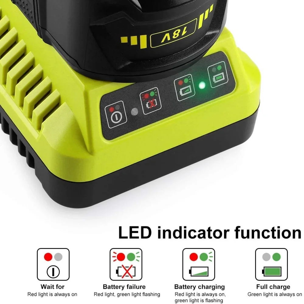 For RYO Ryobi Charger, P117 Charger 12V-18V Li-ion Battery Nickel Battery Universal Battery Charger