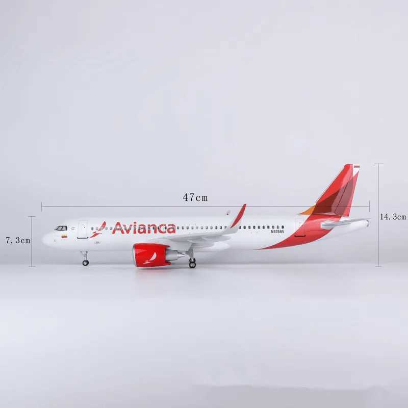 1 150 Scale Airplane Diecast Resin Aircraft Avianca Boeing B787/A320 Neo Airline Plane Model Collection Display Gifts Fans Toys X250114