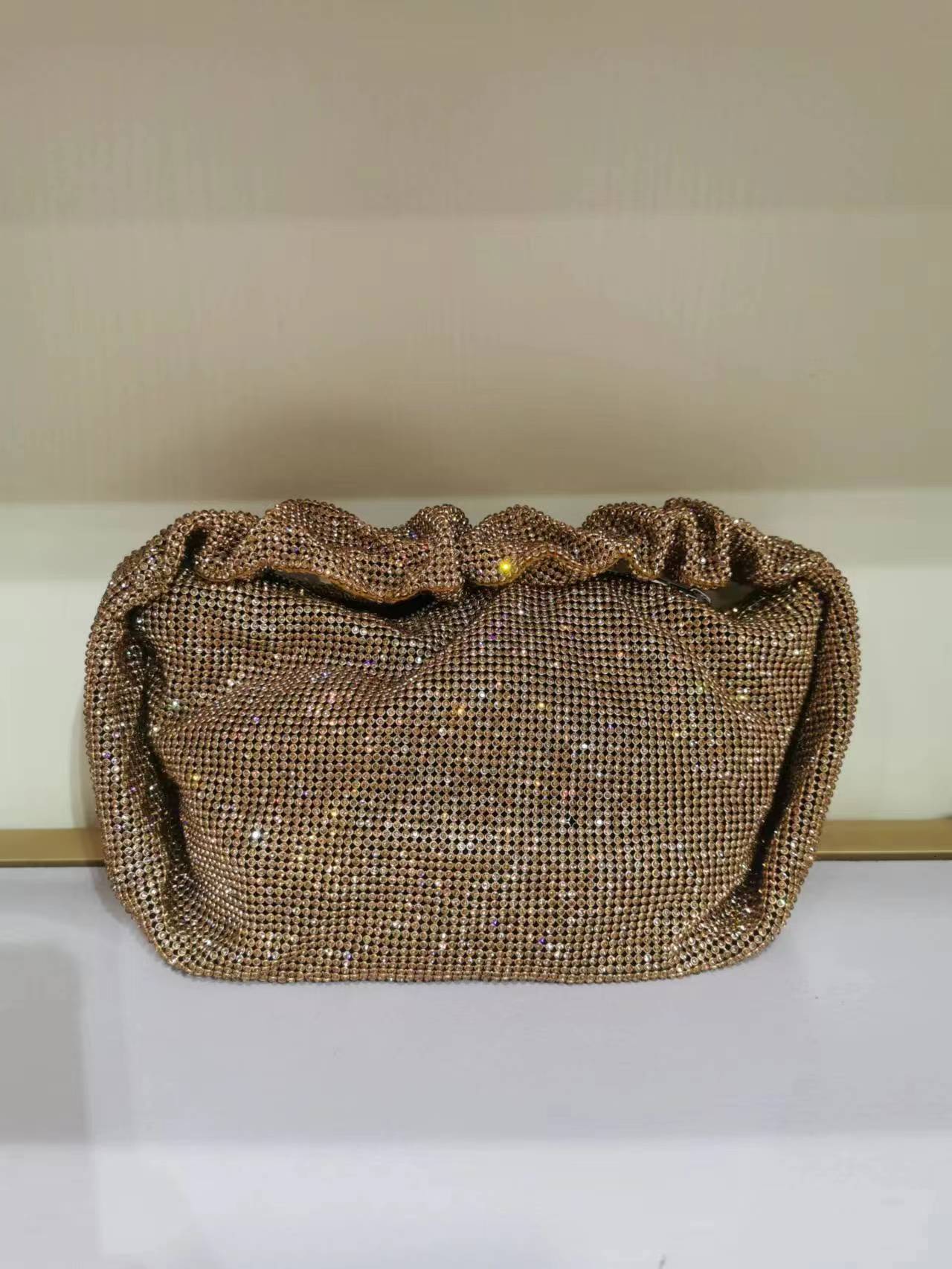 New Designer Bag High-quality Fashion King Wrist Set Water Women's Sparkling Diamond Crossbody Bag Wallet Armpit Bag Dumpling Bag